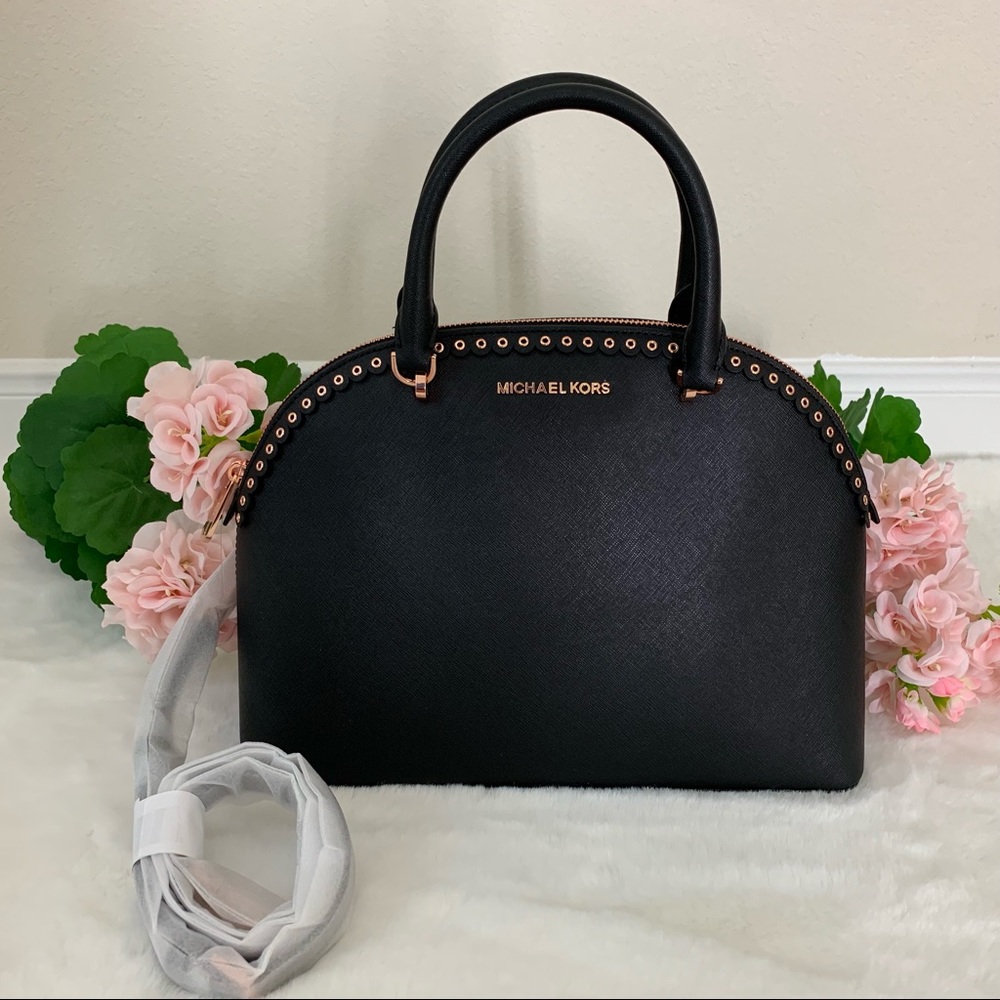 Michael Kors LG Dome Leather Satchel